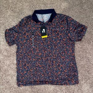 NWT Under Armour Floral Golf Polo Shirt size large